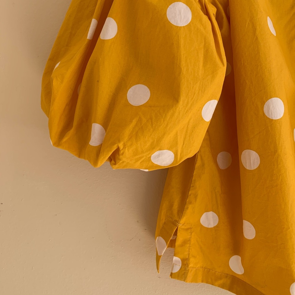 LOFT Yellow Polka Dot Blouse - Picture 8 of 8